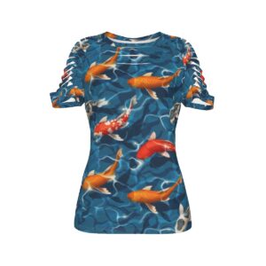 Koi fish Women's Ripped T-Shirt