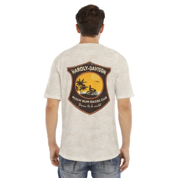 Hardly Davison beach bum bikers club  Men's O-neck Short Sleeve T-shirt - Image 4